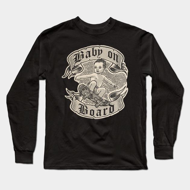 Baby On Board Long Sleeve T-Shirt by WilfullyWeird